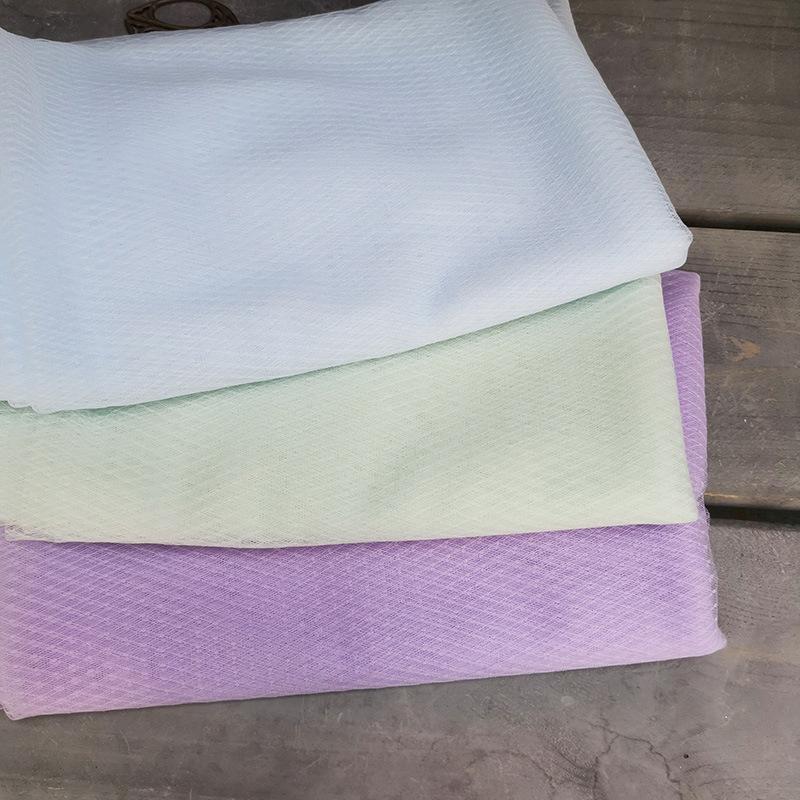 Nylon Jacquard Soft Mesh Fabric - Multi-Color Lightweight Grid for Women's Apparel