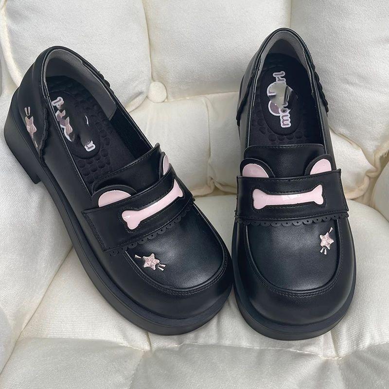 Fairy wind small leather shoes female niche design sense JK uniform loafers student platform heightening single shoes Mary Jane shoes