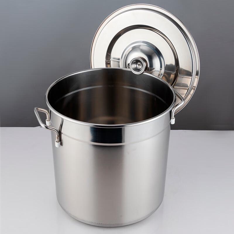 Liansheng Commercial 201 Stainless Steel Induction Soup Pot with Lid