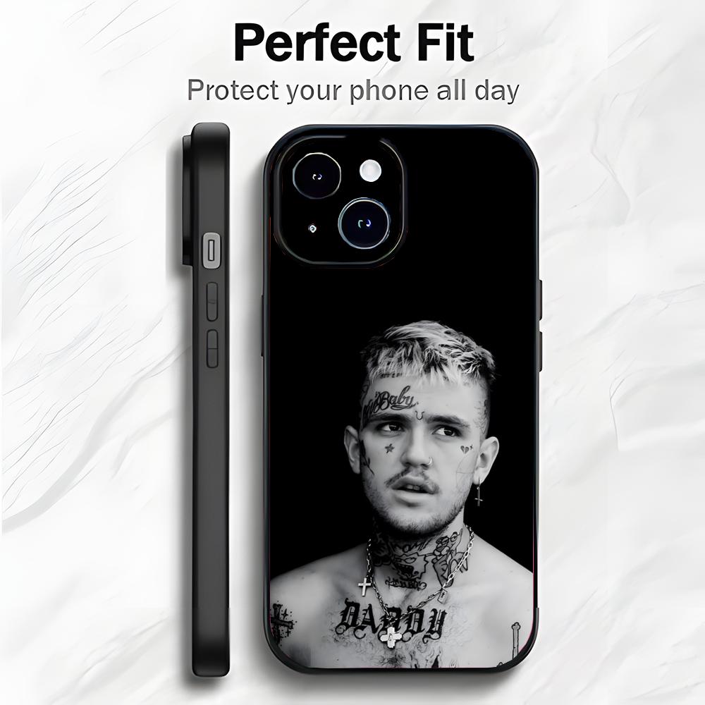 Custodia per Telefono Emo Triste Cantante Americano L-Lil Peep Custodia per Telefono Tendenza Imballaggio Morbido Leggera Per iPhone17 16 15 14 ProMax