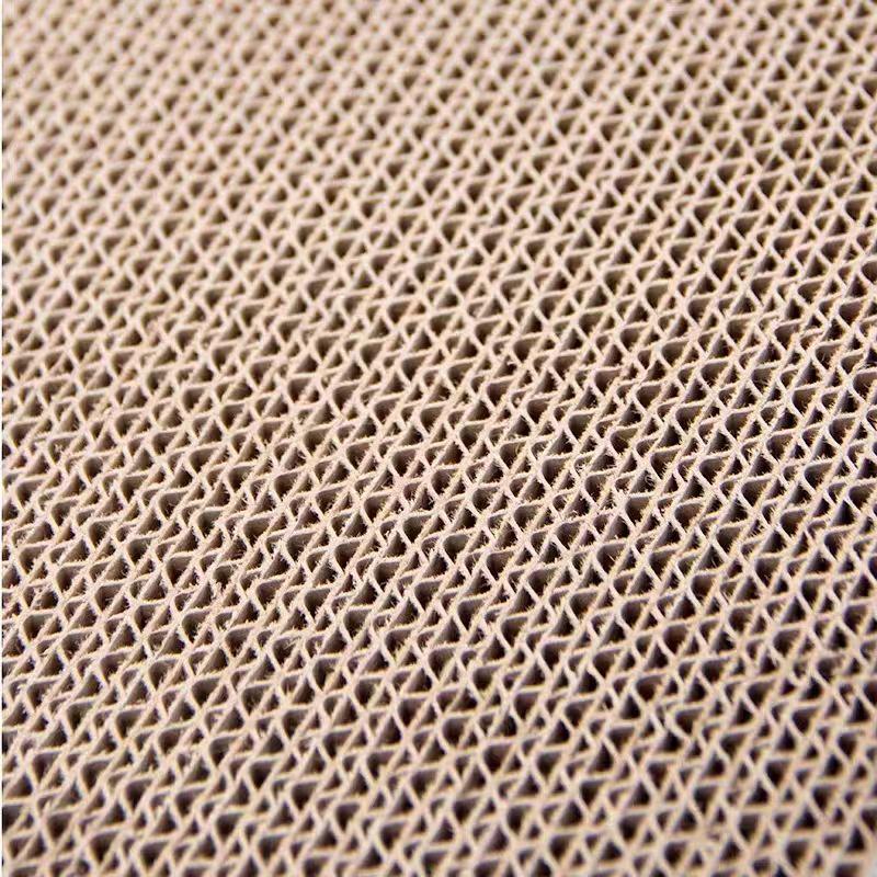 Large, Durable Corrugated Cat Scratching Board - Anti-Scratch, Debris-Free, Wavy Claw Toy for Kittens.