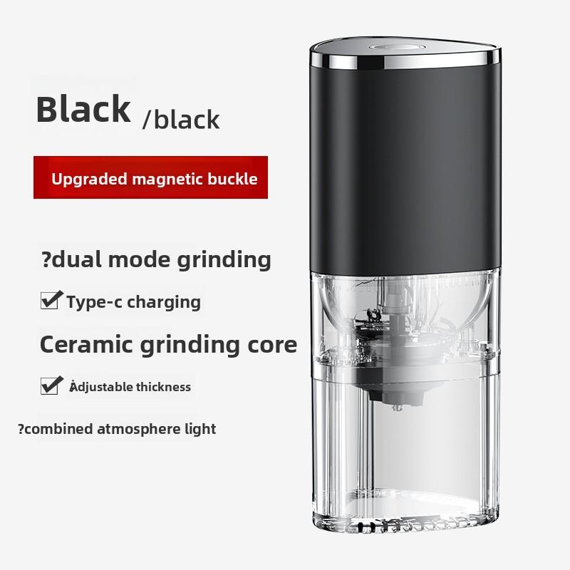 Small Portable Electric Tapered Burr Coffee Grinder USB Rechargeable Beans Grind Settings from Fine to Coarse For Office Home