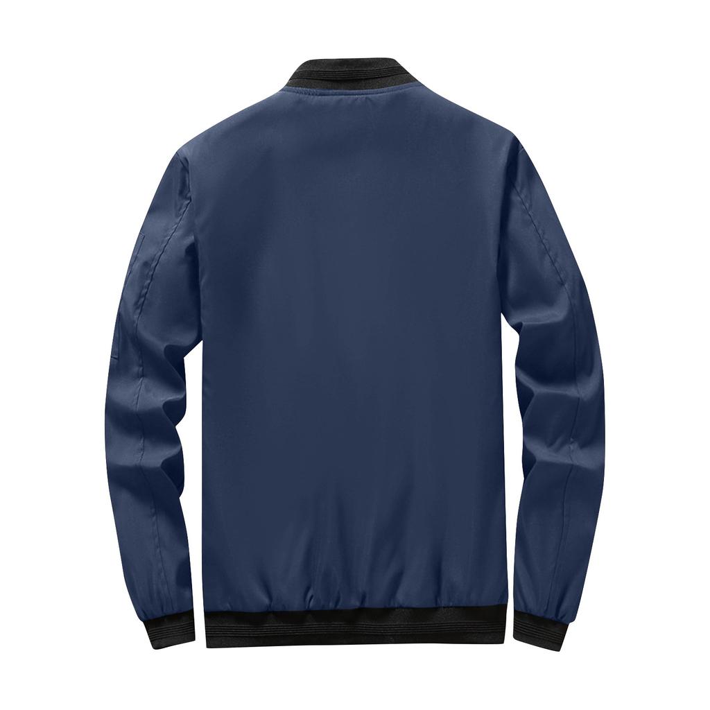 Chaqueta Casual con Cremallera y Cuello Alto para Hombre de Primavera y Juventud Abrigo para Hombre