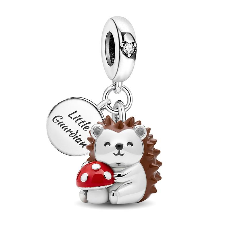 Copper Warm Maple Leaf Squirrel Golden Autumn Series Bead Fit Diy Bracelet Making Gift Of High Quality Jewelry