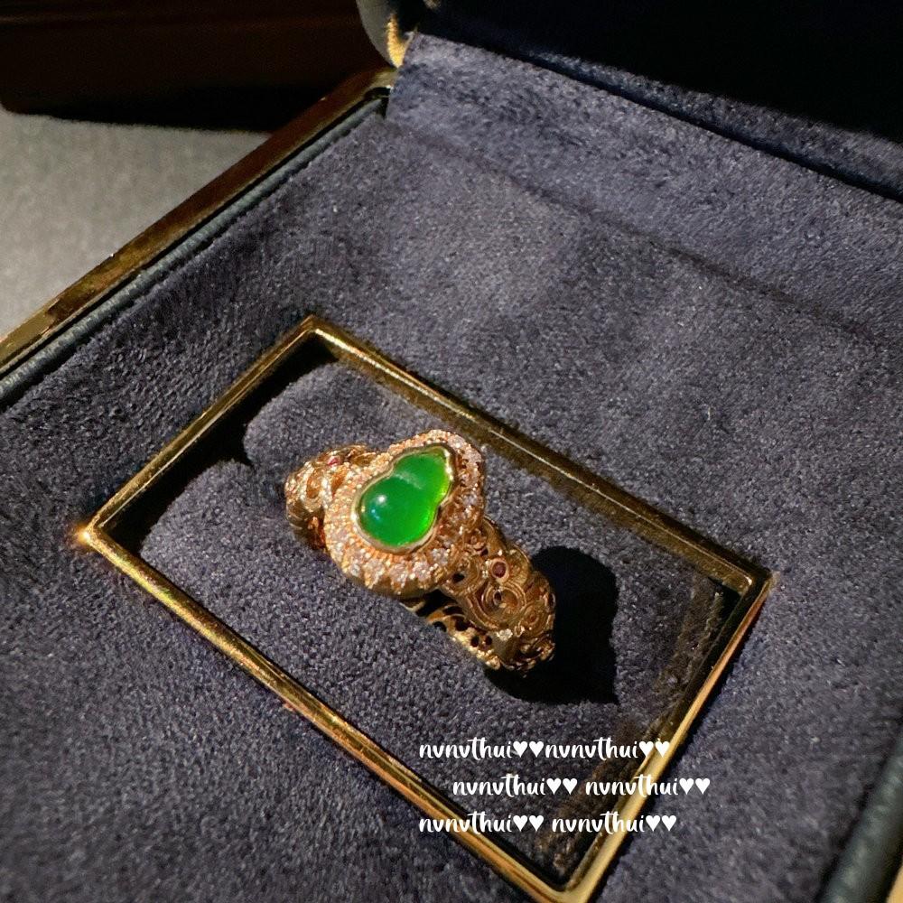 Ancient Gold Filigree Flower Gourd Zircon Bracelet, New Chinese Style, Chalcedony Gourd Fulu Earrings, Set