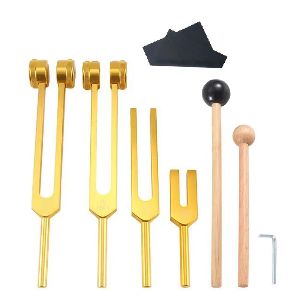 Aluminum Alloy Tuning Forks Set 128C Hz Yoga Meditation Tuning Fork OM136.1hz Healing Sound Therapy Percussion Instrument