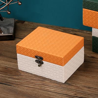 Vintage Large Capacity Imitation Leather Jewelry Box Mirror Necklace Ring Earrings Jewelry Storage Organizer Display Travel Case