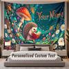 Mushroom Forest (68) Theme Custom Tapestry Personalized Custom Name Text Wall Hanging Tapestry Home Decor Background Cloth