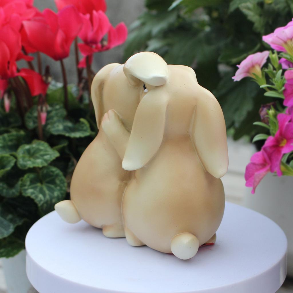 1pc Whispering Rabbit, Easter Decoration Rabbit Ornament, Secret keeping Rabbit, Handmade Resin Crafts
