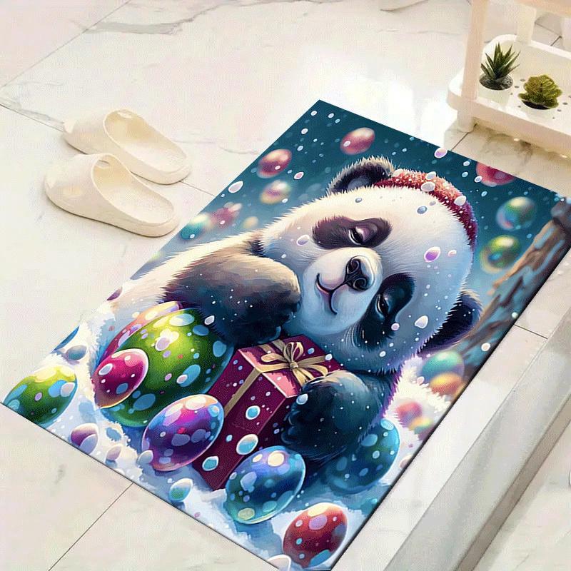 

1pc Sleeping baby panda Print Design Area Rug - Soft, Anti-Slip, and Durable Gaming Room Decor for Bedroom 60cm by 90cm