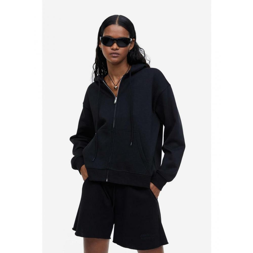 

H&M zip-up hoodie black 0993762001