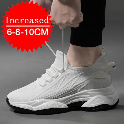 Sneaker Outdoor Tempo Libero Traspiranti in Mesh Uomo Scarpe con Rialzo Uomo Casual Soletta Confortevole Scarpe con Rialzo Tendenza Estiva Scarpe Uomo