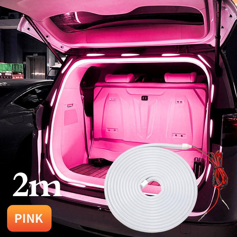2/4M Silicone LED Car Trunk Light Flowing Inductive Ambient Tail Box Strip Decoration Auto Accessories