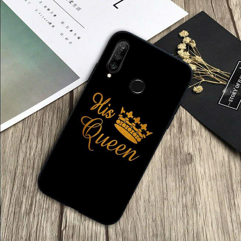 King Queen Couple Lovers For Huawei Nova 11 9 10 SE Y70 Y60 Y90 Y61 Y91 Y73 Y72 12i 11i 8i P30 P40 Lite P60 Pro Case