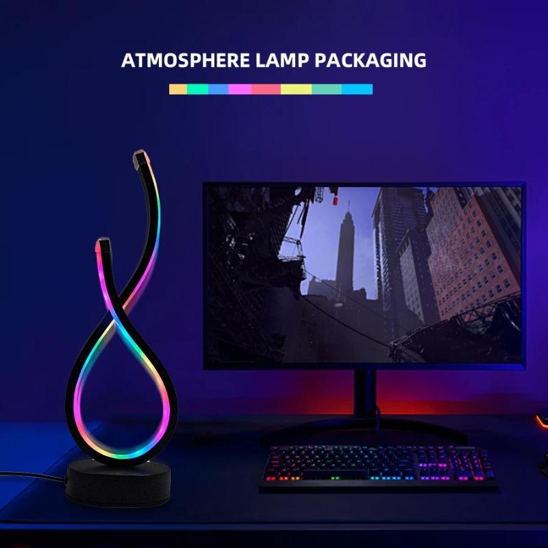2026 LED Desk Lamp for Bedroom Bedside RGB Colorful Creative Decorative Mood Heart-Shaped Wine LED Table Bar Light USB Powered