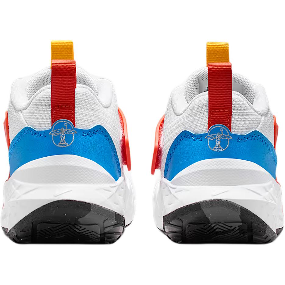 Nike Team Hustle D 12 Stylish Comfortable Shock Absorption Low Top Kids Basketball Shoes Kids sneaker White Red Blue IM3383111