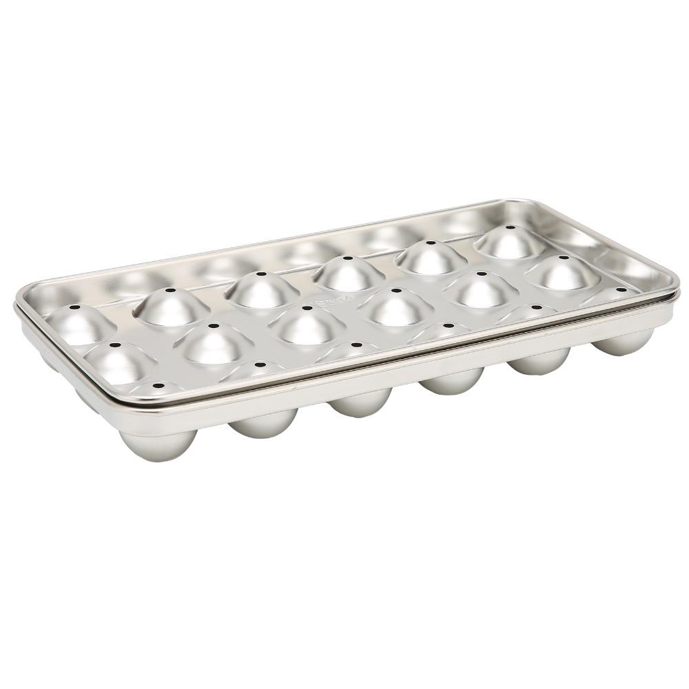 2 Pièces Acier Inoxydable 304 Bac à Glaçons en Acier Inoxydable avec Couvercle Bac à Glaçons Moule à Glaçons Bar
