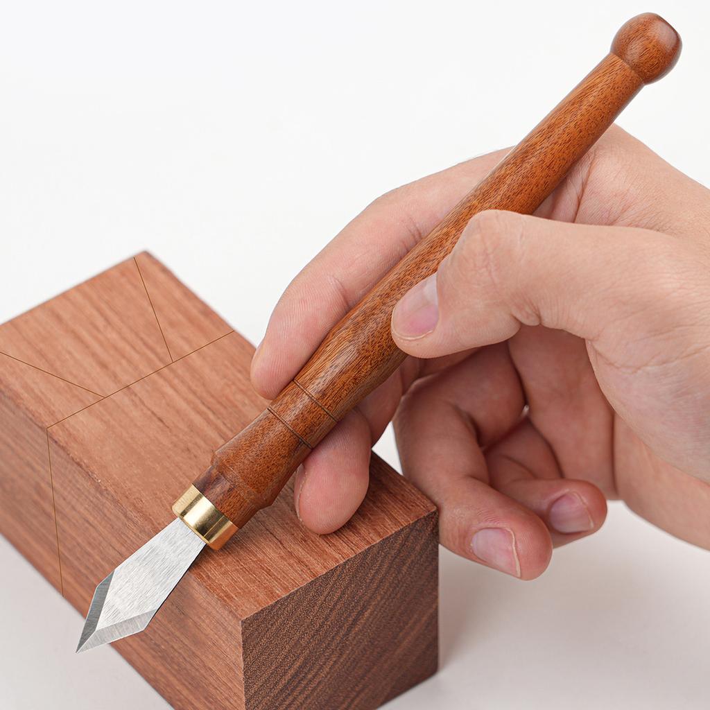 Drewniane narzędzie nóż do rzeźbienia z podwójną fazą, precyzyjne noże do dłutowania z ostrzami ze stali wysokowęglowej do majsterkowania, rzeźbienia, dla stolarza