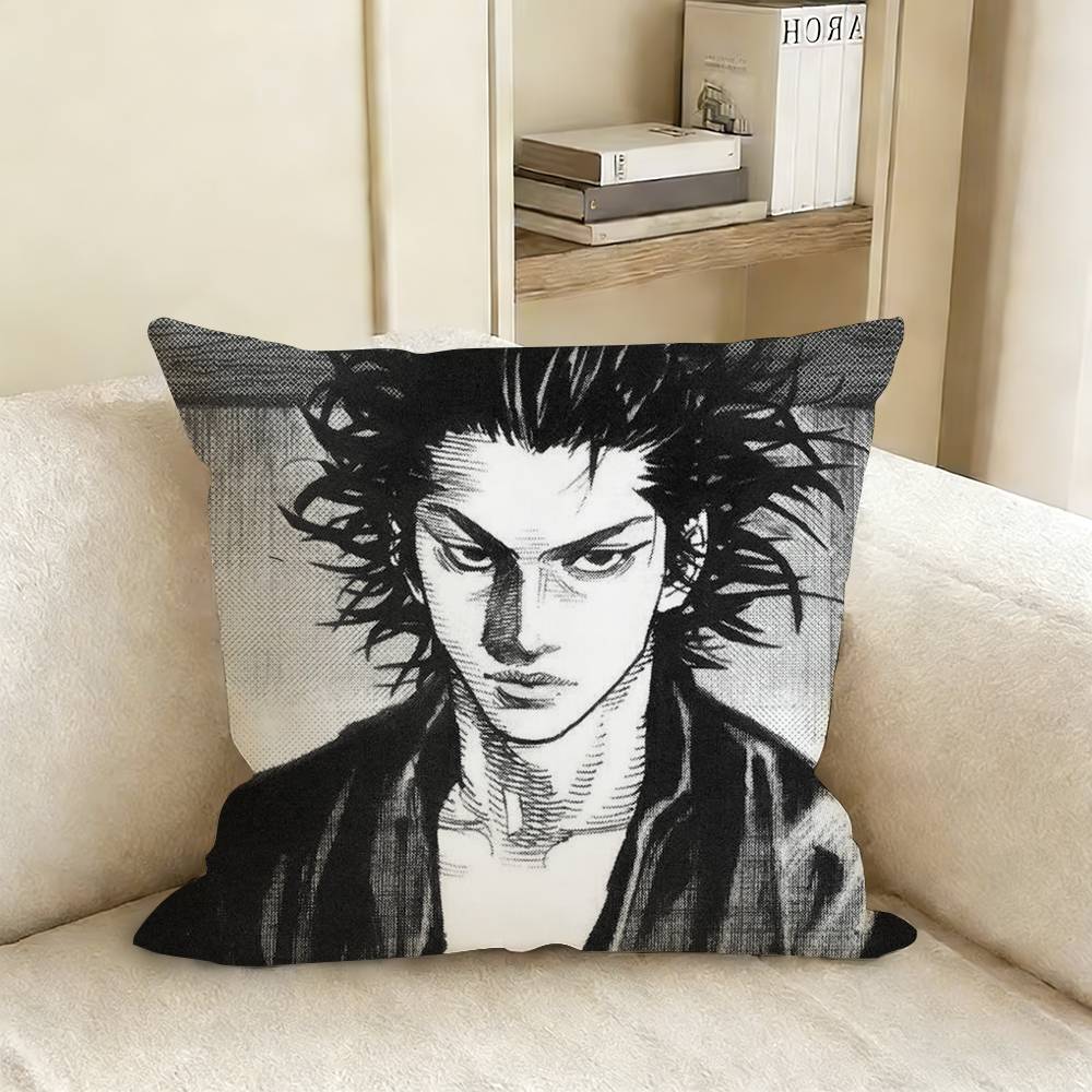 Miyamoto V-Vagabond Musashi Pillow Case Living Room Sofa Cushion Cover Suitable For Home Bedroom Room Decoration