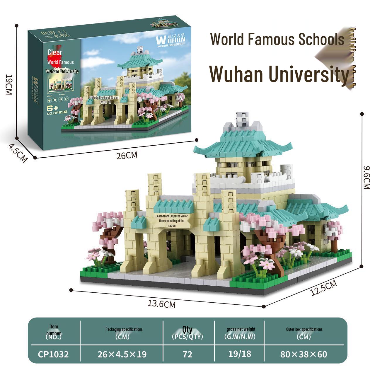Xiaohongshu Iconic University Series: Architectural Model Micro-Block Toy