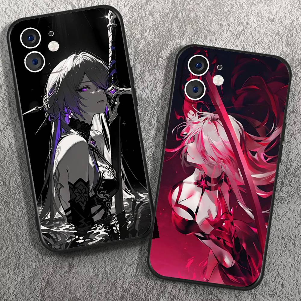 Acheron Animated Game Honkai Star Rail Phone Case For IPhone 17 Air 16 15 14 13 Pro Max 11 12 Black Silicone Cover