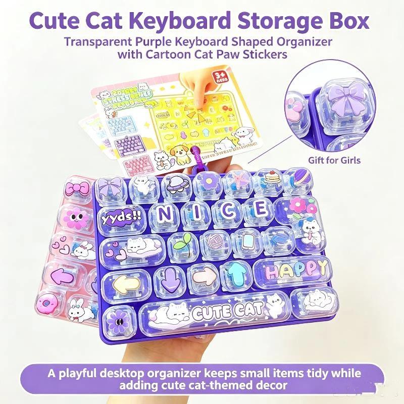 26-Key Decompression Button Transparent Cute Design Mini Keyboard Pendant Simulation Keyboard Keyboard Keychain
