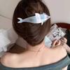 Swallowtail Marble Hair Claw Clip Barrette Duckbill for Women Crab Whale Hairpin Ponytail Headwear Acetate Hair Accessories