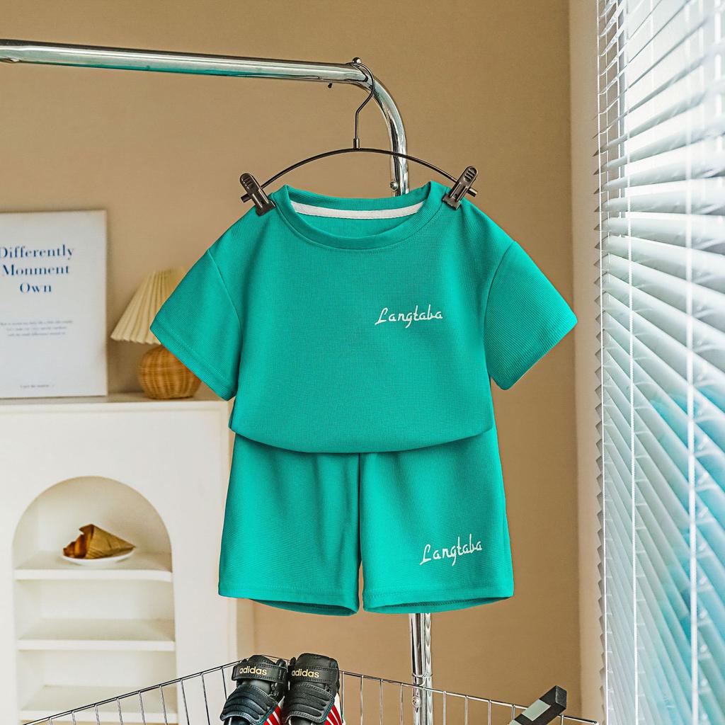 Children's Summer Set Short Sleeved Two-piece Sportswear Boys' Casual Loose Korean Two-piece Set