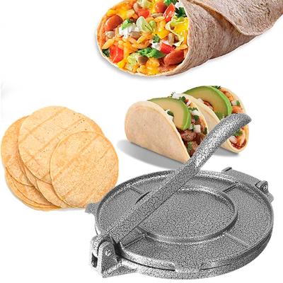Prensa para Tortillas de 16,5 cm / 6,5 pulgadas, Aleación de Aluminio, Herramientas para Prensar Masa de Tortillas de Maíz, Suministros de Cocina, Gris