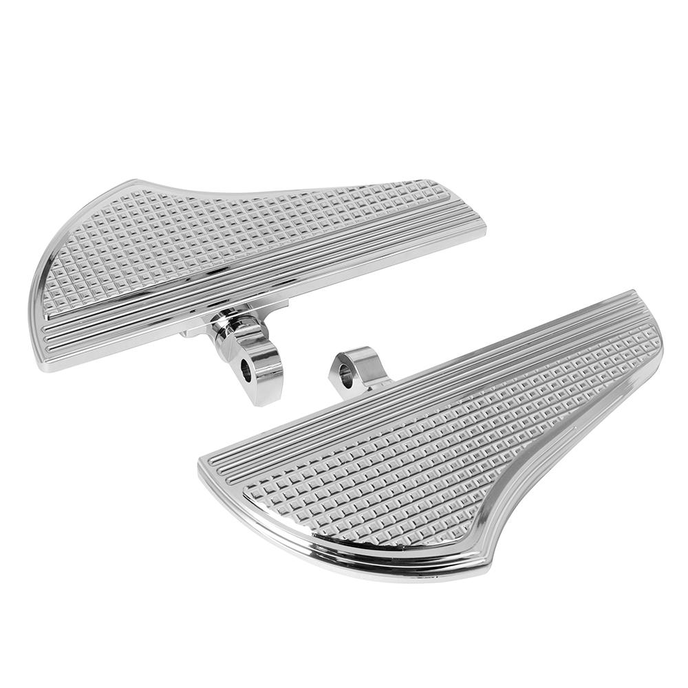 1 Pair Motorcycle Rear Passenger Defiance Floorboards Male Mount Foot Pegs Aluminum Pedal For Harley Touring Electra Glide Dyna