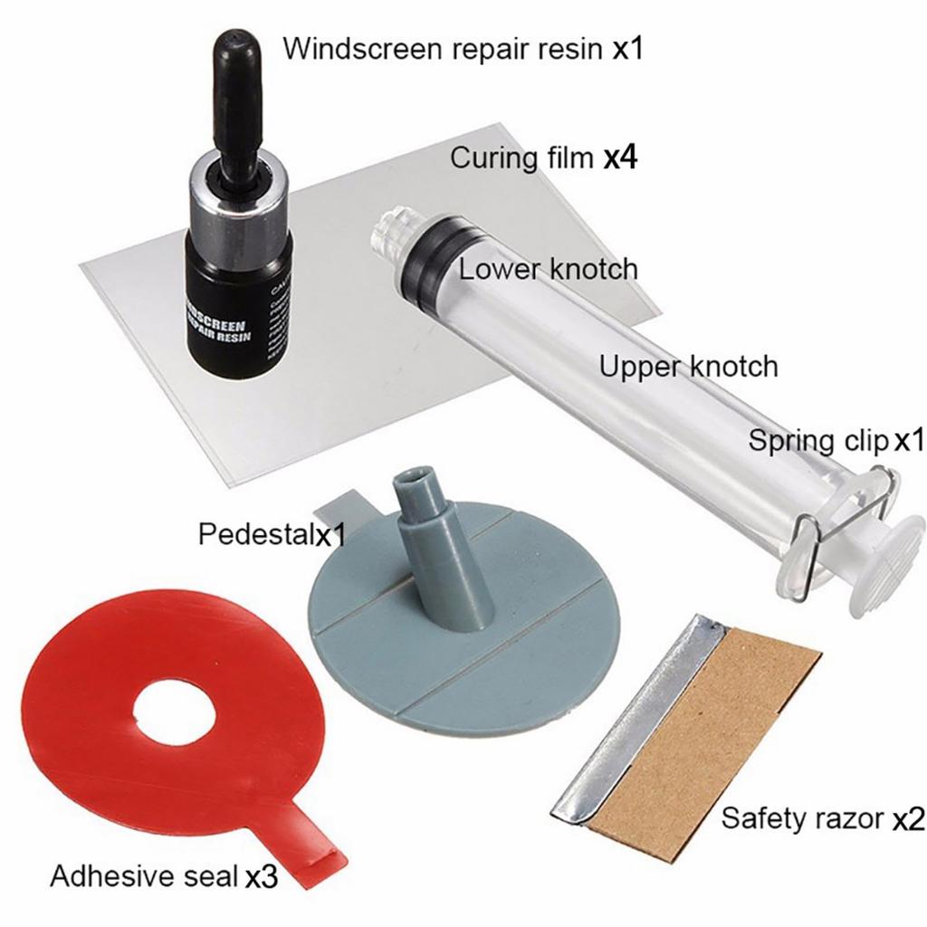 Car Windshield Repair Kit, Car Glass Repair Tool, Windshield Stepping Stone Repair Kit, Diys,