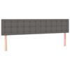 VidaXL LED Headboard Bedroom Furniture Double Bed Accessory Head of Bed Frame Interior Grey 3121718
