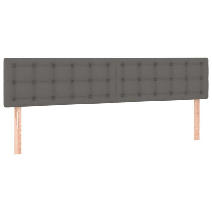 VidaXL LED Headboard Bedroom Furniture Double Bed Accessory Head of Bed Frame Interior Grey 3121718