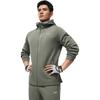 Li Ning Série Fitness Imprimé Lettres Simple Course à Pied Extérieure Très Extensible Sweat-shirt Cardigan à Capuche Homme Sweat-shirt Vert Vissé AWDU067-4