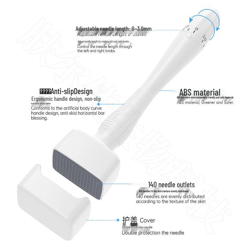 Press-Type Adjustable Microneedle Roller for Hydrating and Hair Growth - DRS140A Stamp Beauty Device