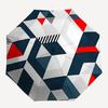 1pc Geometric Pattern Umbrella - Portable Home Essential, Durable Iron Frame with Rod Structure, Fashion Lovers yy250910024