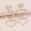 Exquisite and Fashionable Heart-shaped Earrings with Luxurious Zirconia, Perfect for Any Occasion