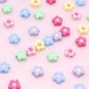 Acrylic Double Color Cartoon Flower Beads for DIY Petal Bracelets and Jewelry Accessories