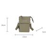 Trendy Nylon Phone Bag Solid Color Mini Size Crossbody Bag Adjustable Strap Ultra Lightweight Shoulder Bag Unisex