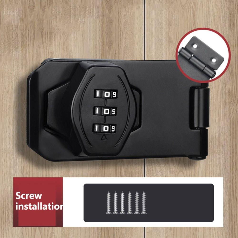 Easy To Install Rotary Hasp Locks Keyless Combination Password Lock Password Door Lock  Household