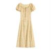 Bubble Sleeve Floral Dress Children's Summer New French Temperament Seaside Vacation Waist Thin Dress