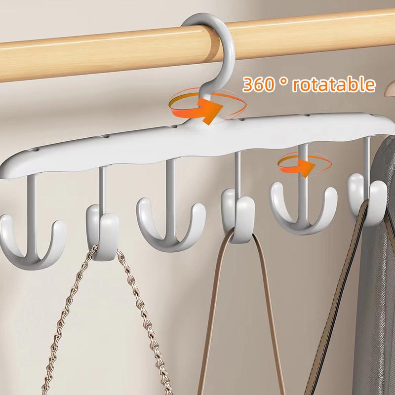 360-degree Rotating Clothes Hanger Holder Sling Scarf Underwear Storage Rack Wardrobe Organizer