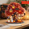 2D Acrylic Halloween Scary Pumpkin Ghost Tree Home Living Room Desktop Ornaments Halloween Holiday Decoration Props