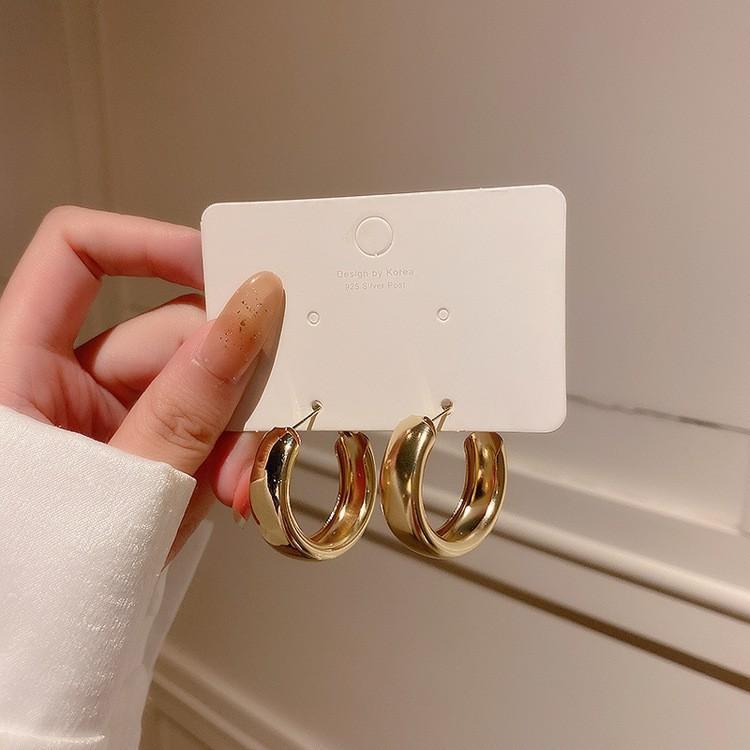 European and American simple love circle earrings fashionable versatile geometric ear buckles earrings earrings women