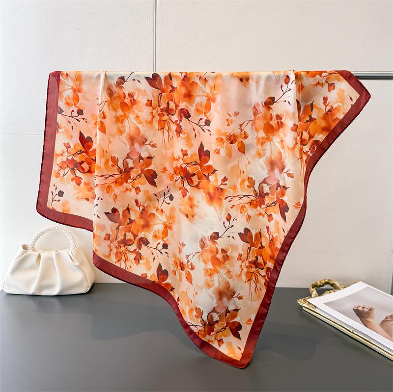 

2026 New Spring Summer Women Scarf Silk Leopard Print Satin Scarves Shawl Headband Hijab Bandana Wrap Bufanda Gift 70x70cm