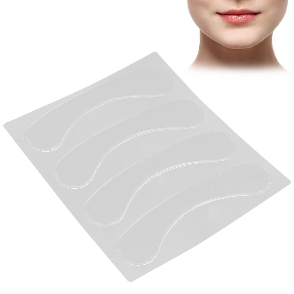 4pcs Silicone Lip Anti Wrinkle Patch Reusable Transparent Skin Wrinkle Smoothing Patch