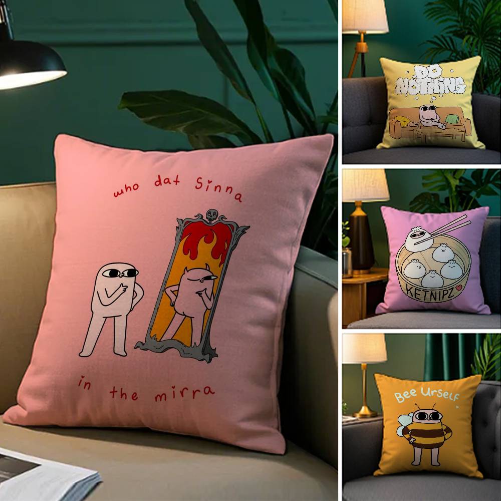 K-ketnipzS The B-Bean Pillow Case Comfort Sofa Bed Silky elegant Invisible zipper Decorative cushion cover