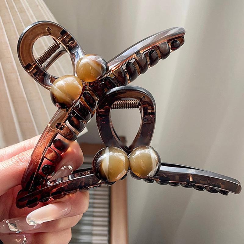 Maillard Large Acrylic Round Hairpin Clip - Versatile Shark Clip for Daily Use