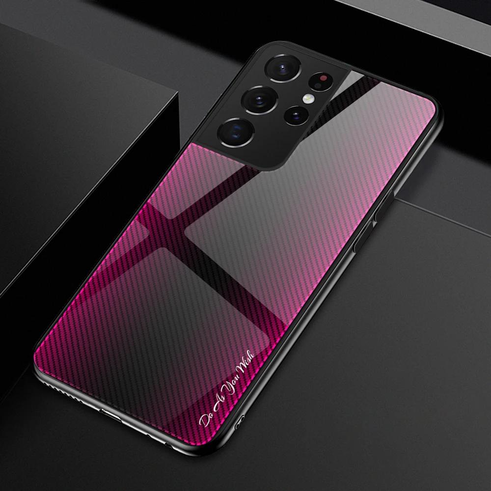 Luxus Farbverlauf Handyhülle Für Samsung Galaxy S23 S21 S22 S24 S25 Ultra Plus Note 20 Ultra S21 FE S20 S23 FE 5G Hülle Glas Hülle