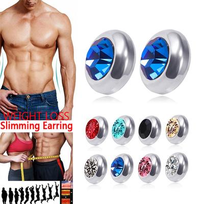 Punk Magnetischer Ohrclip Ohrring Rund Kristall Ohrstecker Schlankmachend Gewichtsverlust Ohrring Gesundheitswesen Magnettherapie Schmuck Accessoire